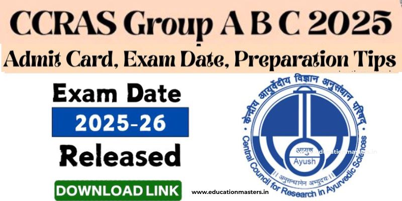 CCRAS Exam Date 2025 Group A, B, C Out